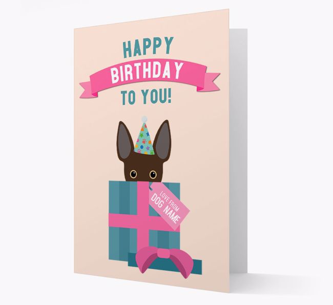 Personalized 'Happy Birthday to you! Love {dogsName}' Card